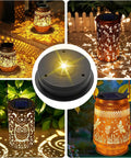Six Pack Solar Light Replacement Tops For Outdoor Lanterns Top 3.31 Inches Bottom 2.83 Inches 7 Lumens Waterproof Lantern Lids