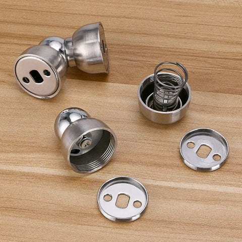Heavy Duty Magnetic Door Stops For Interior Doors Anti Swing Holder With Rock Solid Magnets Stainless Steel Mini Doorstopper parts on wood.