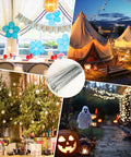 Heavy Duty 8 Inch Landscape Staples Made From 8 Gauge Galvanized Steel For Lawns, Weed Barriers, Landscape Fabric, Irrigation Hoses And Tent Pegs 125 Packs Of Rugged Rust Proof Stakes For Outdoor Use shown with decorative outdoor scenes and tents.