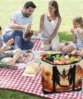 Insulated Cooler Tote Beast With Large Capacity For Shopping Picnics Beach And Travel Leak Proof Lunch Box on picnic blanket