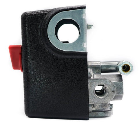 Side view of MDR11LC2E 120 To 150 PSI Pressure Switch With 25 To 65 PSI Differential, 1 Quarter Inch NPT Manifold