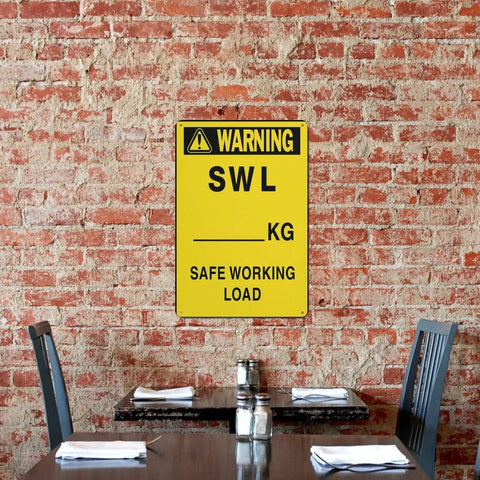 Heavy Duty Lifting Safety Sign 8 By 12 Inches Aluminum Sunproof Rust Free For Warehouse Crane Zone And Factory Yard Wall Marker