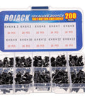 Tactile Pushbutton Switch Kit 200 Pcs 6x6 mm 4 Pin Momentary Assortment in clear storage case