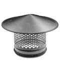 6 Inch Round Roof Rain Cap For HVAC Venting Galvanized Steel All Weather Chimney Cap With Rubber Gasket Front View