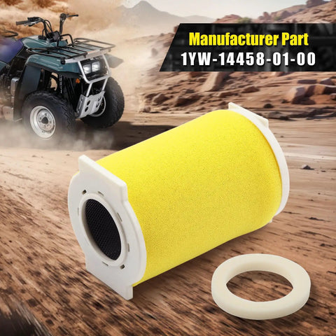 Air Filter, Guide, and End Cap Kit for Big Bear 350, Moto-4 250 and 350, Timberwolf 250, Kodiak 400 ATV Models 1987-2000