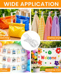 Balloon Arch Clips Kit With 100 Long Balloons 10 Clear Plastic Spring Clamps For Backdrops, snack bags, and clothes drying