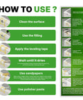 Instructions for using Bathtub And Surface Repair Kit For Chips And Cracks On Bathtubs Tile Ceramic Porcelain And Fiberglass DIY Fix With 8g Repair Material