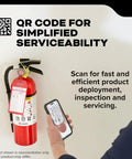 Commercial Fire Extinguisher For Office And School Use Rechargeable 2A10BC All Metal Valve with QR code for service