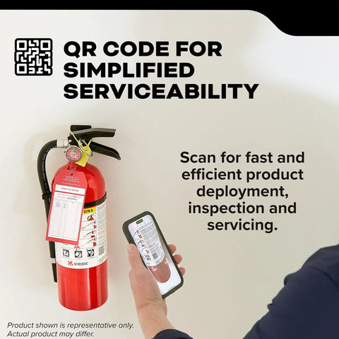 Commercial Fire Extinguisher For Office And School Use Rechargeable 2A10BC All Metal Valve with QR code for service