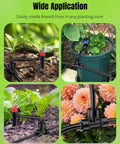 Push To Connect Quarter Inch Drip Irrigation Tee Fittings used in garden, planter, and flower bed setup for irrigation system
