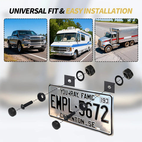 Upgrade Your Ride With Rock Solid Anti Theft License Plate Screws That Keep Your Tag Locked Down Thanks To A Tamper Proof Design Made From Beefy Stainless Steel Bolts With A Slick Black Finish To Fight Rust For Cars Motorcycles Trailers And Trucks. Universal fit license plate installation with bolts and washers.