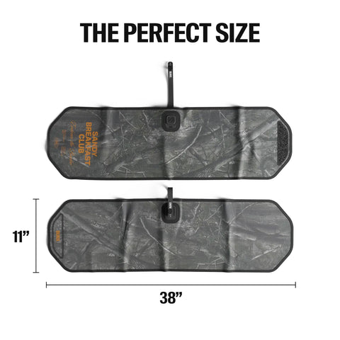 Ultimate Golf Towel With Built In Scrub Core Pad And Quick Release Magnetic Tablet For Safe Groove Cleaning 11x38 inches