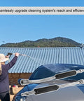 Heavy Duty Pressure Washer Extension Wand Set Two Pack With Straight And 15 Degree Curved Angled Lance shown in use for car washing.