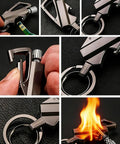 Infinity Lighter 3 in 1 Multitool Keychain Fire Starter Bottle Opener Waterproof Metal Flint Collapsible Lighter