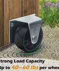 Low Profile 2 Inch Caster Wheels For Trundle Beds And Cabinets 4 Pack Ultra Slim Furniture Casters for easy installation
