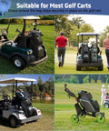 Cart Golf Bag With 15 Way Top Divider For Easy Club Access Lightweight Cart Bag With Cooler And Rain Cover on golf carts