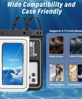 Two Pack IP68 Floating Waterproof Phone Pouch Dry Bag With Adjustable Lanyard For IPhone 17 16 15 Pro Max And Galaxy S24 S23