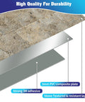 Peel And Stick Backsplash Tiles In Ecru Slate For Kitchen And Bath with real texture PVC layers and strong adhesive.