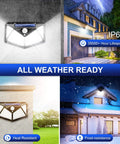 Dope Solar Outdoor Lights 6 Pack With Motion Sensor IP65 Waterproof 100 LED 3 Modes 270 Degree Wide Lighting Angle