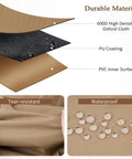 Heavy Duty All Weather 8Ft Firewood Rack Cover Waterproof Outdoor Storage 600D Oxford With PVC PU Coating Universal Fit