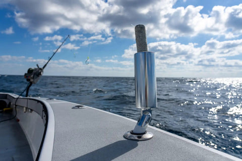 Rock Solid Adjustable Deep Drop Lead Holder For Gunnel Rods Heavy Duty Anodized Aluminum Fishing Rig Saltwater Marine Setup Built Like A Tank Total Game Changer For Anglers