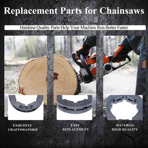 Ten Piece Three Eighths Inch Seven Tooth Chain Drive Rim Sprocket Set For Husqvarna And Stihl Chainsaws Fits Numerous Models Replacement Part Durable Gear For Smooth Cutting And Long Lasting Performance