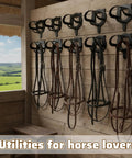 Six Pack Metal Horse Bridle Rack With Tubes And Screws Heavy Duty Bridle Holder Wall Mount For Tack Room Or Stable