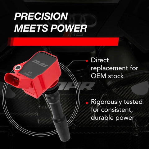 Red Ignition Coil MS100192 Replacement for VW Audi Lamborghini Porsche Bentley Cars; direct OE replacement shown.