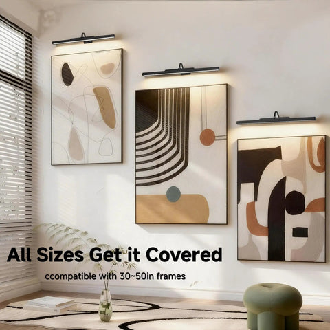 Wireless Rechargeable Picture Light Black 24 Inch Wall Sconce With Remote And Timer Delivers Legit Adjustable warm tones over framed art.