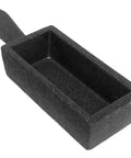 Brand New Open Ingot Mold For Jewelry Casting And Scrap Metal Recycling With Hella Precise 310 Gram Capacity to craft using a black rectangular mold.