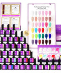 Pro Gel Polish Kit For Salon Use, 36 Color Set, HEMA-Free, Ultra Pigmented One-Coat Formula, 16ml Bottles Displayed