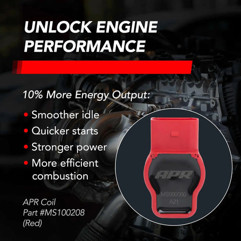 Red Ignition Coil For VW Group PQ35 PQ45 Cars 2004 And Newer Direct Replacement Up To 10 Percent More Energy