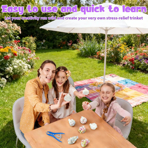 Group using All In One Squishy Making Kit With Heavy Duty Expander Clamp TPR Skins 15 Cable Ties for DIY ASMR Relief in garden