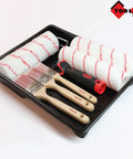 Eight Piece Painting Roller Kit With Tray And Brushes, Pro Grade Decorating Tools For Home DIY Projects, Includes Three Rollers, Three Brushes, And A Roller Tray For Smooth, Even Coverage.