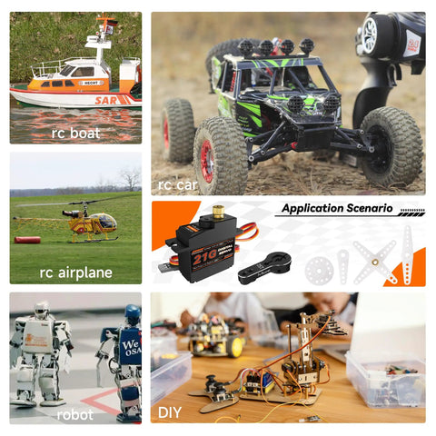 21G Micro Servo With Metal Gear, Mini Digital Servo Kit, High Torque 4.3kg/cm At 6V, 0.08s Per 60 Degrees, 25T Output Horn, Fits 1/14 And 1/16 RC Cars, Robots, And Helicopters, Low Noise, Smooth, Fast Response