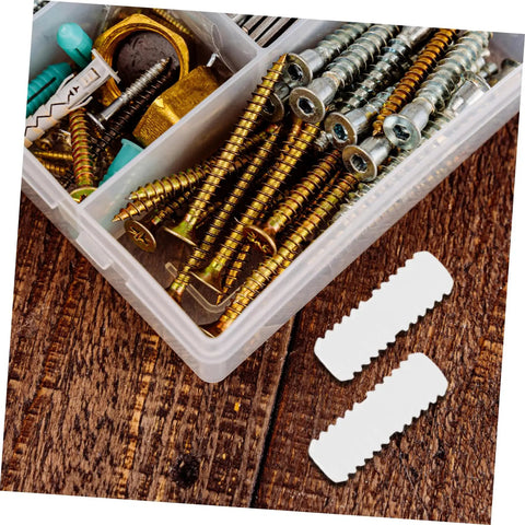 Professional Grade Furniture Hidden Connectors For Shelf Assembly Fasteners and Cabinet Panel Joint Hardware, white nylon pins with screws.