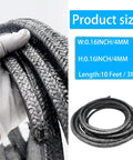 Flexible graphite braided compression packing, 3/16 in x 3/16 in, 10 ft coil for pumps, valves and mechanical seals