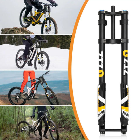 29 Inch Mountain Bike Air Inverted Front Fork With 200mm Travel Thru Axle 15x110 Double Crown MTB Suspension Lockout