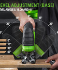 Person adjusting bevel angle on 24V Brushless Jig Saw With Battery And Charger, This Beast Power For Woodworking And Metal
