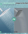 Sixteen Inch Rain Shower Head With High Pressure Rainfall Large Waterfall Design Ultra Thin Profile Water Saving Polished Chrome 304