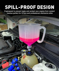 2026 Top Tier Coolant Bleeder Funnel Kit No Sweat Radiator Burping Aid with pink coolant in spill-proof design