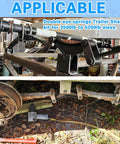 Trailer Axle Equalizer Shackle Kit for Double Eye Leaf Spring Tandem Axle Suspension 3500 to 5200 lbs installed