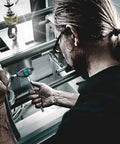 Person using the 4547 HF T-Handle Screwdriver Set With Hex-Plus on machinery, demonstrating ergonomic grip and high torque function.