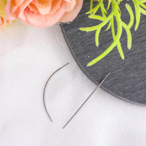 Two Piece Piercing Taper Set For 20G Flat Back Insertion Tools Stainless Steel Threadless Insertion Pins, curved and straight