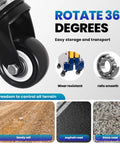 Heavy Duty Portable Welding Table With Easy Roll Casters And Adjustable Legs Heavy Hitter wheel detail showing 360-degree rotation and terrain versatility.