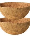 2 Pack 16 Inch Round Coco Liners For Hanging Baskets And Plant Pots Natural Coconut Fiber Liners For Outdoor Gardens