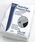 Package of Beefy Heavy Duty Tarp 18 Mil Thick Waterproof Reversible White Brown 12 By 24 Feet With D Rings display