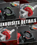 Motorized Engine Building Kit For Adults Hands On Realistic Piston Engine With Belt Drive Cooling Fan And Electric Power System Great STEM Display Model For Teens 14 Plus, close-up gears