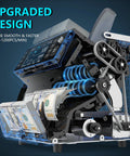 Money Counter Machine For Mixed Denominations With Serial Number Tracking And Multi Currency Counterfeit Detection 2CIS UV IR MG MT Value Counting For Biz With Printer And Four Point Five Inch Touch Screen shown with inner components exposed