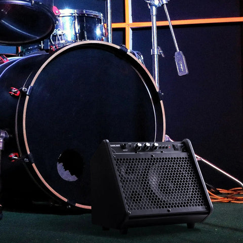 20W Portable Drum And Keyboard Amp With Dual Drivers For Home Practice, Bluetooth Five Point Zero Wireless Streaming near drums